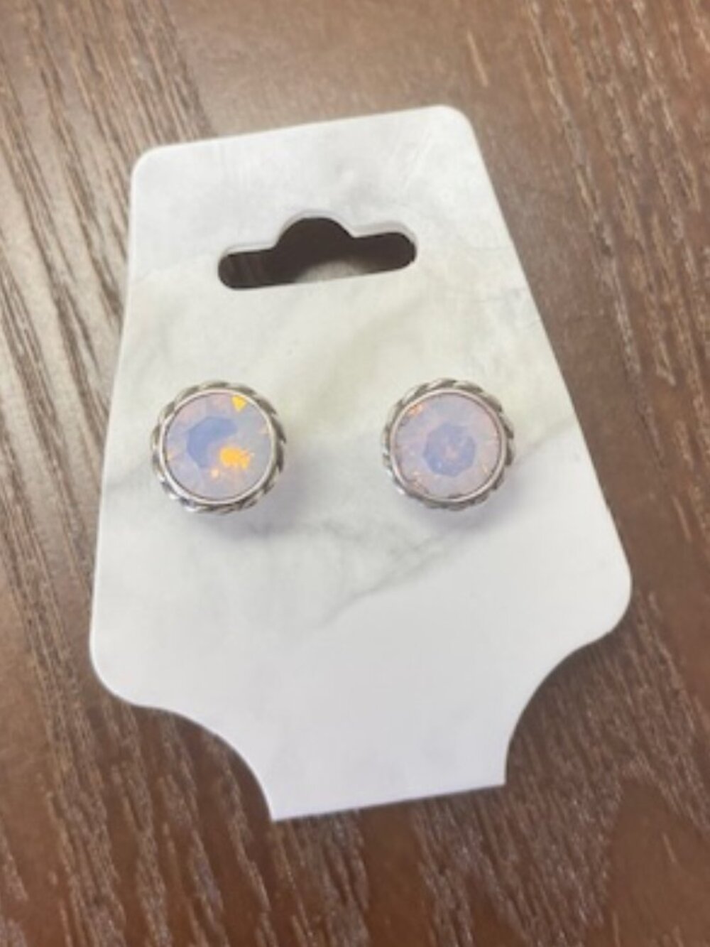 Brighton Iris Post Earrings - Pink Opal